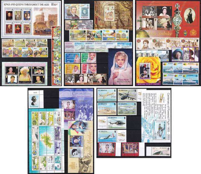 2000-2003 St Helena UMM(**) Sets & Issues @ CV  R3,150+