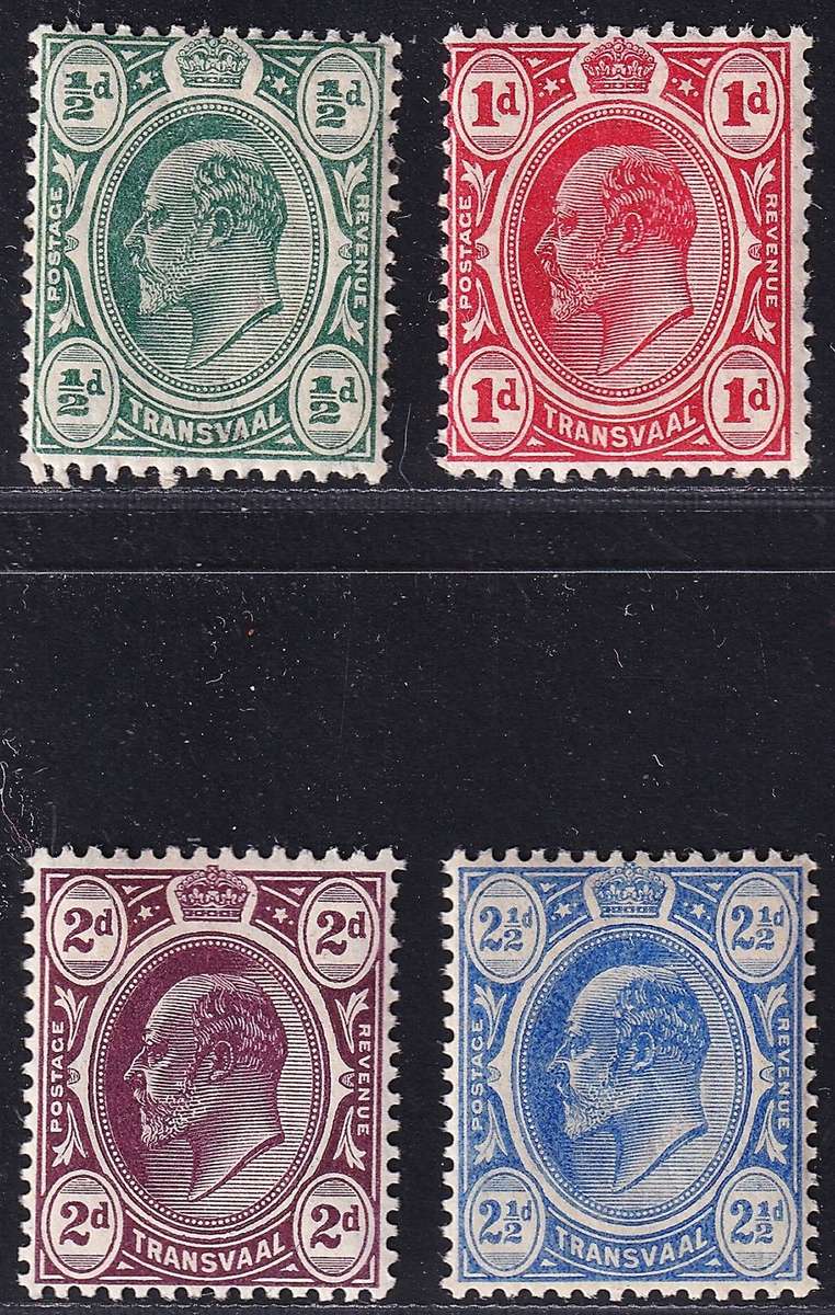 1905/9 Transvaal KEVII Mono-Colour Set of 4 UMM(**)  @ CV  R1,380