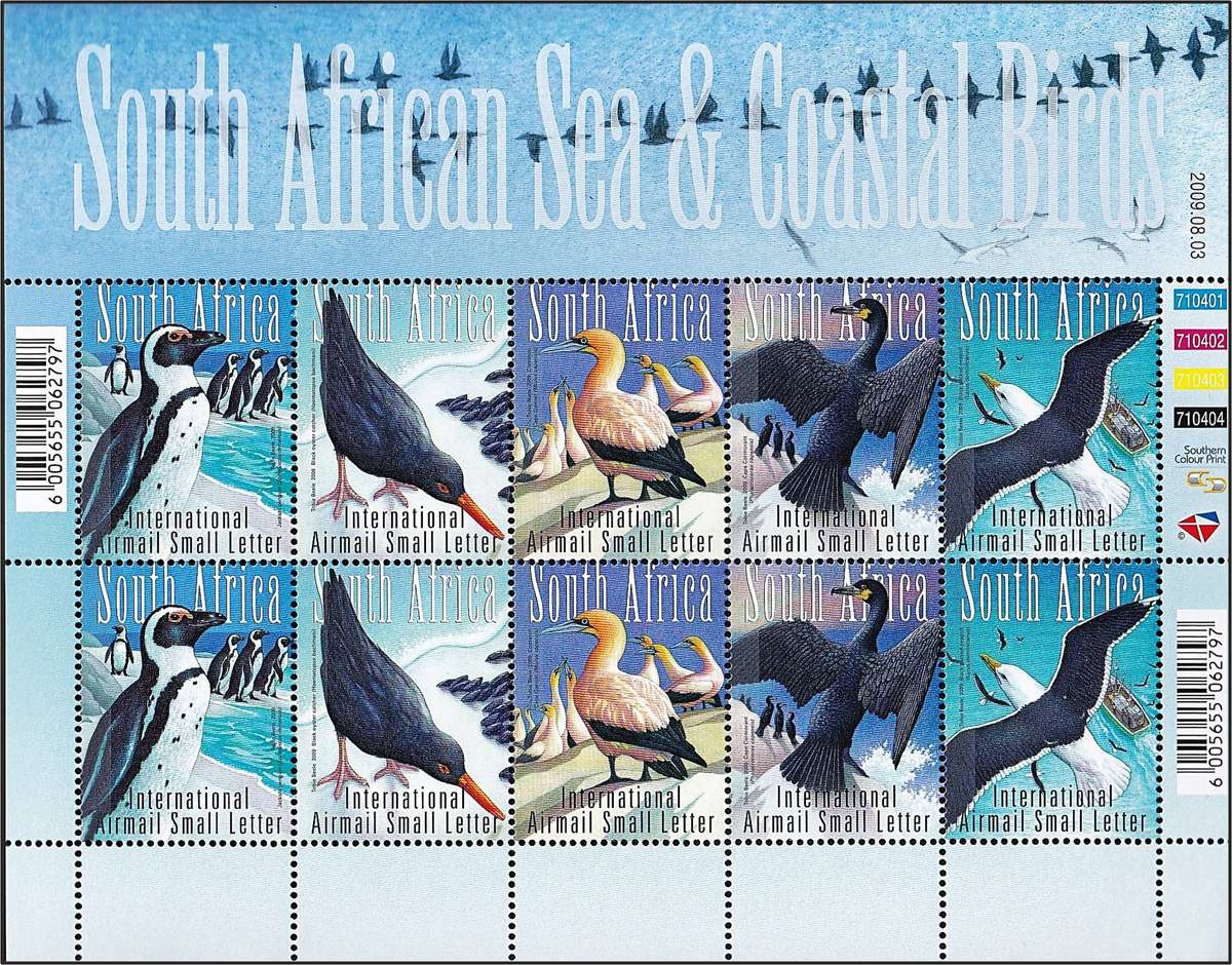 2009 RSA Sea & Coastal Birds Full UMM(**) Sheetlet  @ CV  R500+