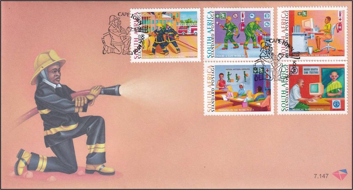 2009 RSA Occupational Health UMM(**) Sheetlet & FDC 7.147 @ CV  R240+