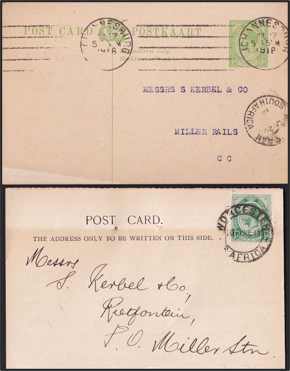 20 x Union King's Head PCs - Glencoe, Ceres, SA-Rail, De Wetsdorp etc Great Study Lot!