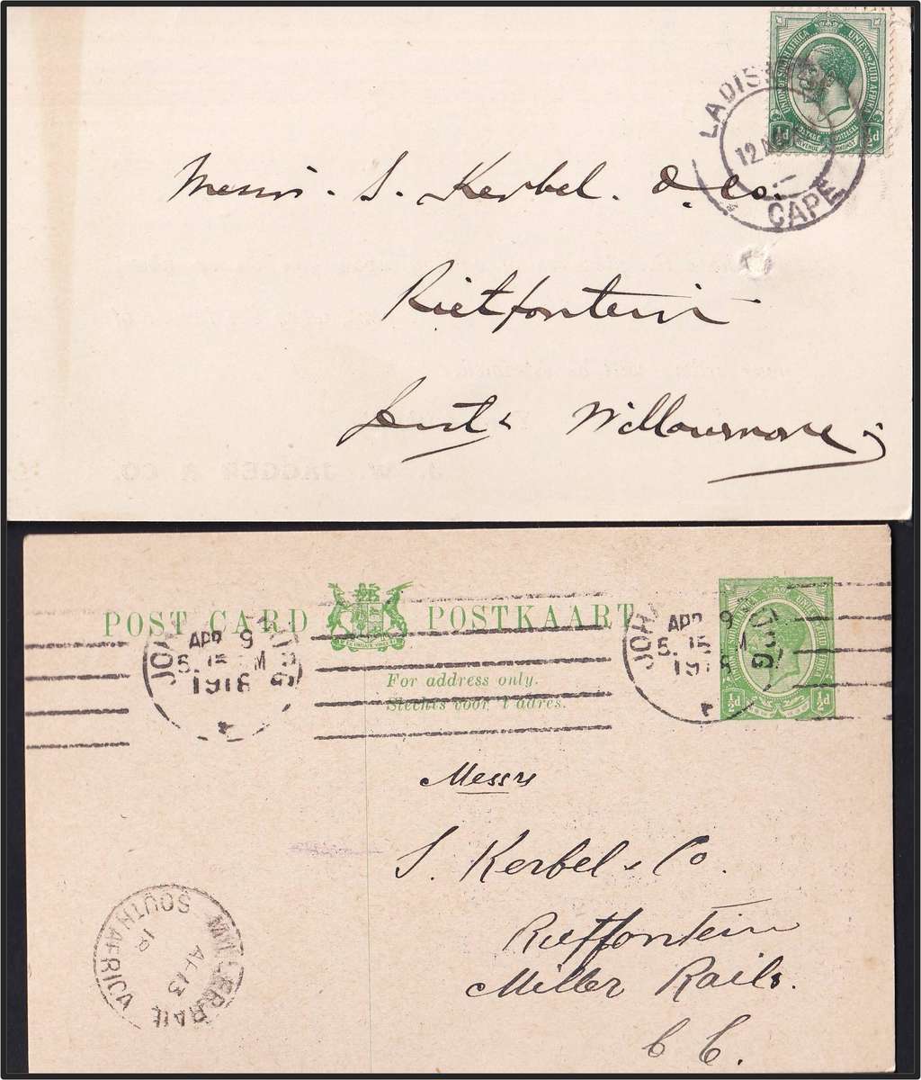 20 x Union King's Head PCs - Glencoe, Ceres, SA-Rail, De Wetsdorp etc Great Study Lot!