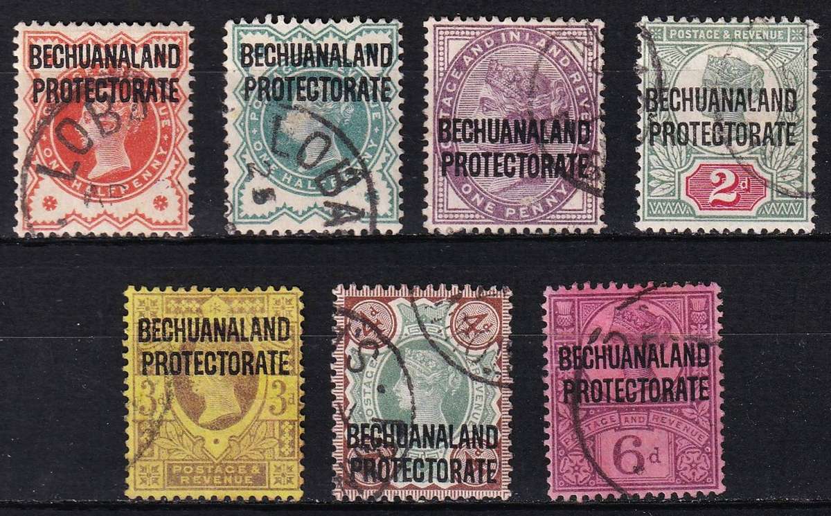 1897 Bechuanaland Protectorate Q.Victoria VFU Set (CC.57-63)  @ CV  R1,295