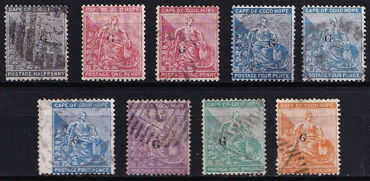 1879 Griqualand West Overprinted Used Set & Shades  @ CV  R2,530