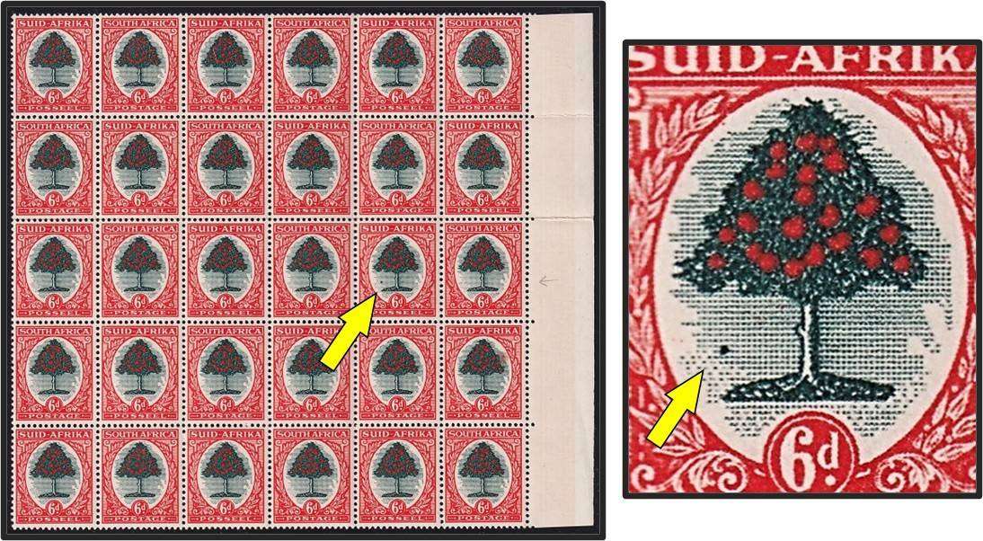 1950 Union 6d UMM(**) Large Block Variety - "Small Molehill" Flaw
