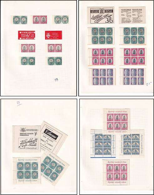 3 x Different Union Booklets (Exploded) on Pages - Nice Lot!