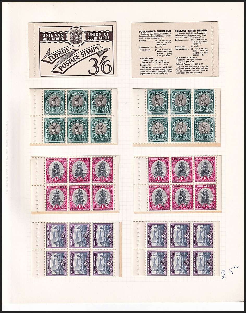 3 x Different Union Booklets (Exploded) on Pages - Nice Lot!