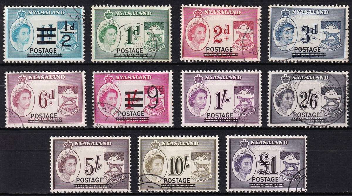 1963 Nyasaland VFU Surcharged Definitive to £1 (Scarce as Used)