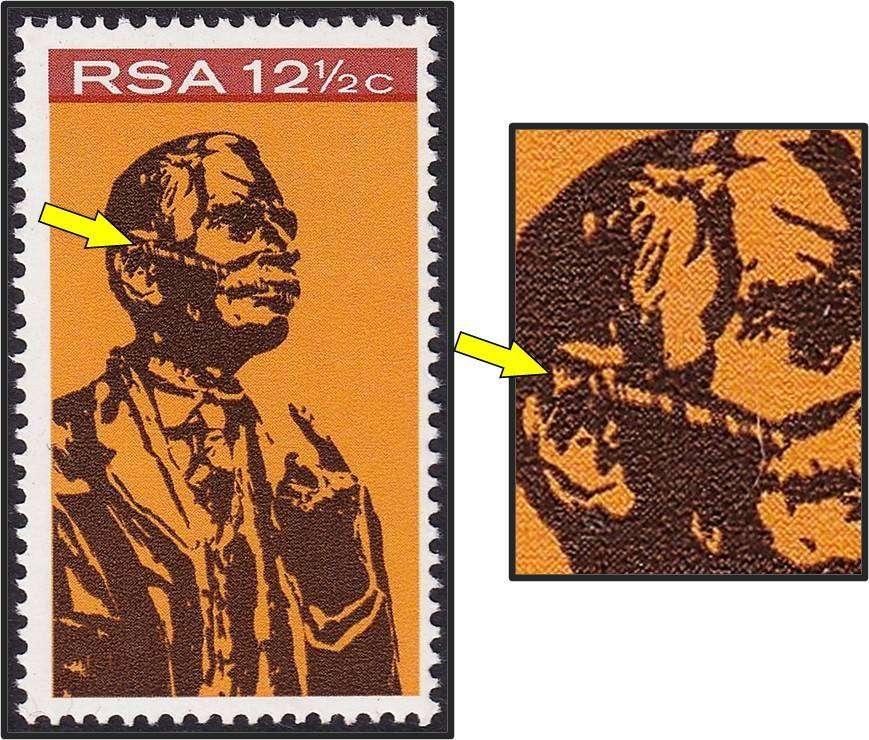 1968 RSA 12½c UMM(**) Listed Variety - Scar on Hertzog's Face