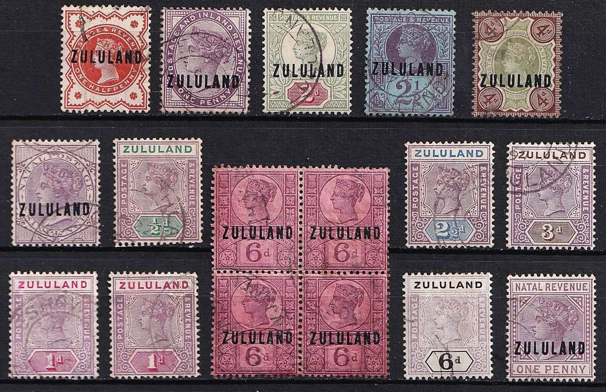 1888/96 Zululand Used Selection  @ CV  R6,635