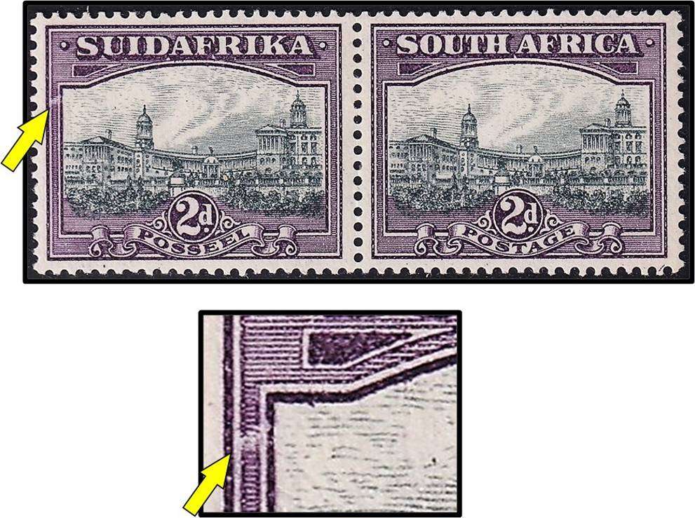 1930 Union 2d ROTO MM(*) Variety - Damaged Left Margin Area - Scarce!