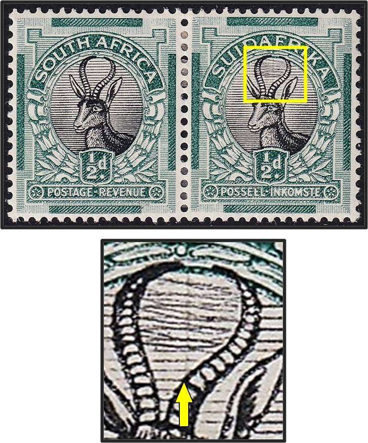 1930 Union ½d MM(*) ROTO UHB Variety Combo - Cobweb with Vertical Line in Web - RARE!