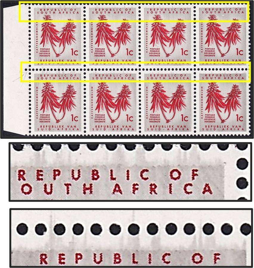 1967 RSA 1c UMM(**), Wmk RSA, Variety - Smudged Background