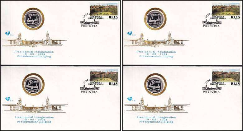 1994 RSA COIN COVERS x 4