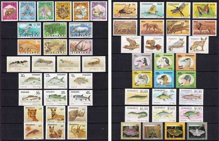 Zimbabwe UMM(**) Sets - All Animal Themed Sets - High CV Selection