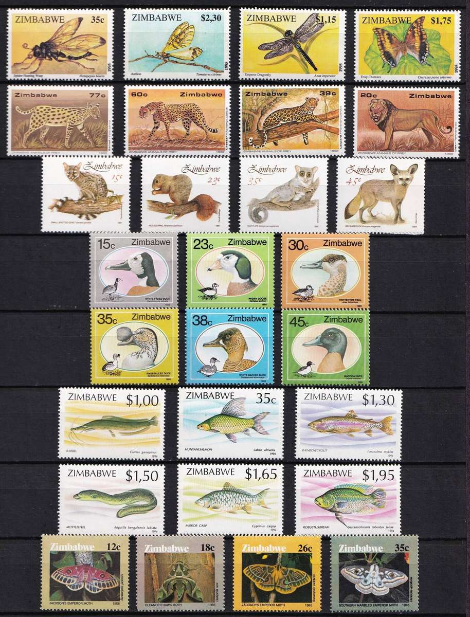 Zimbabwe UMM(**) Sets - All Animal Themed Sets - High CV Selection