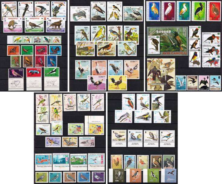 World Birds UMM(**) Sets & Minisheets - Includes some Difficult Sets!