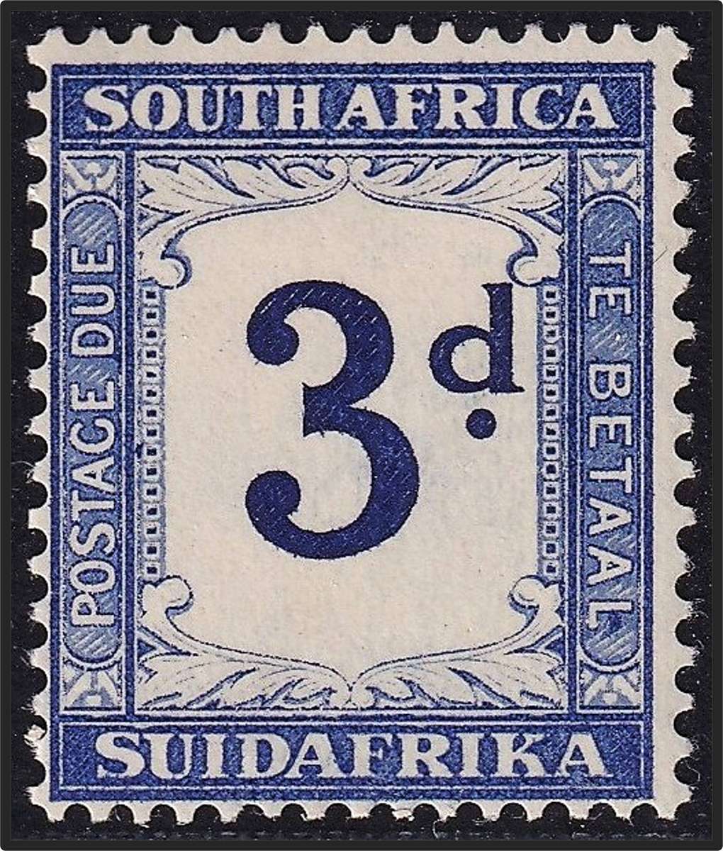 1932 Union 3d Postage Due Indigo & Milky Blue, Inv Wmk CC.27a UMM(**)  @ CV  R2,100