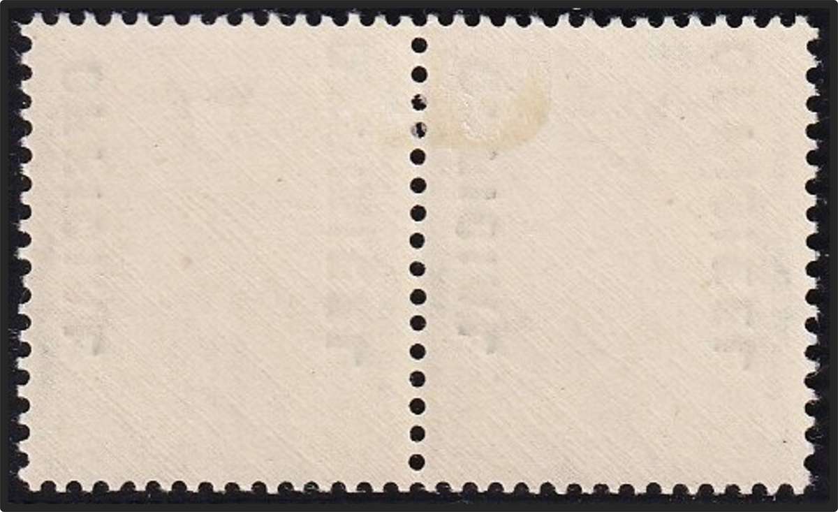 1935 Union ½d MM(*) Official Variety - Overprint Raised into Top Gutter