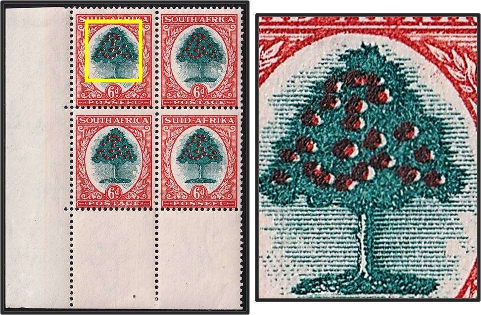 1946 Union 6d UMM(**) CC.60b - "White Oranges"