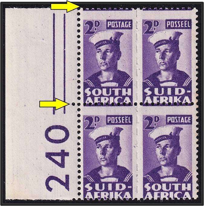 1942 Union 2d UMM(**) Perforation Through Bottom of the Design