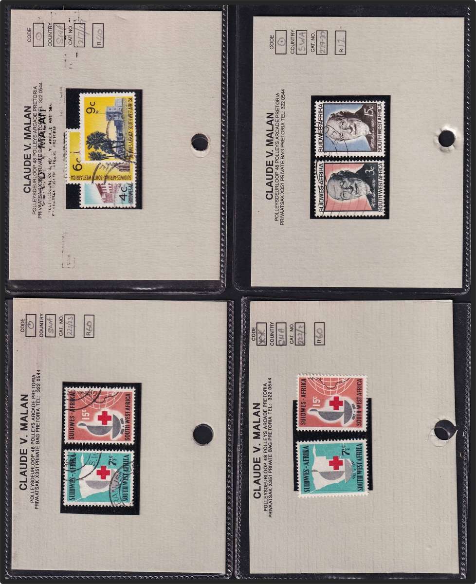 33 x SWA Cards (Ex-Claude V. Malan Stock) Mint & Used