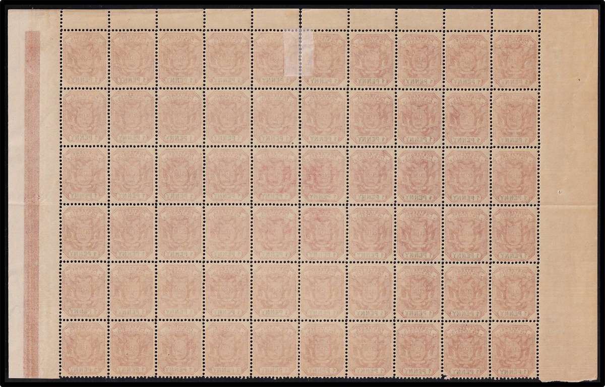 1896/7 ZAR 1d UMM(**) Part Sheets (CC.224) - Comb.8 / Comb.9 Printings  @ R5,400+
