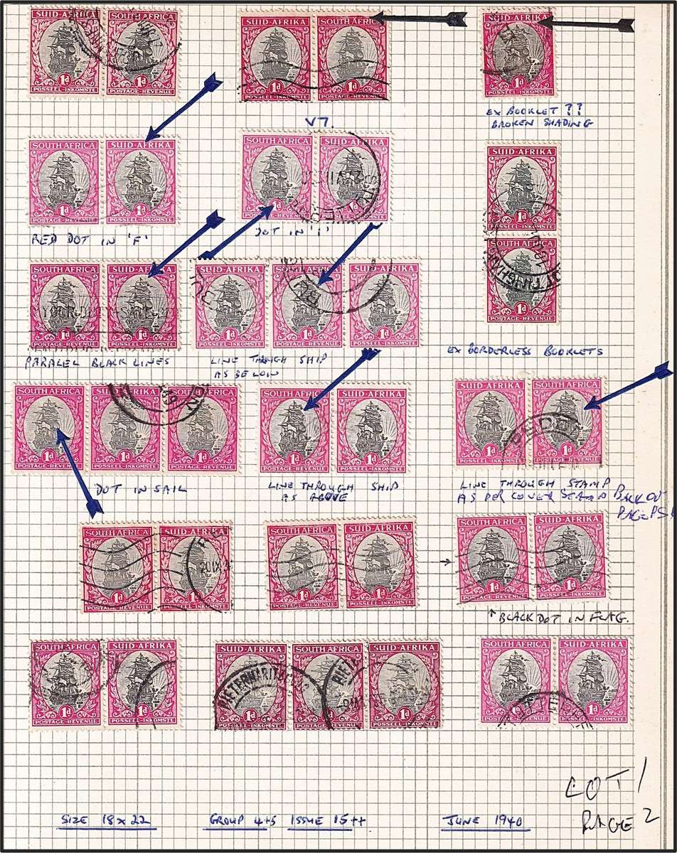 Union Hyphenated Pictorials on Pages with Varieties Described - Great Reference Lot!