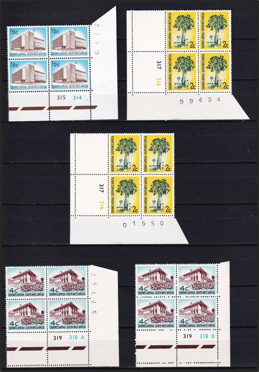 1970/3 SWA 1st Definitive Group 6,7 & 8 UMM(**) Control Blocks   @ CV  R2,750