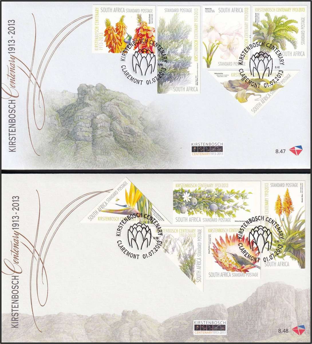 2013 RSA Kirstenbosch UMM(**) Sheetlet & 2 x FDCs  @ CV  R570