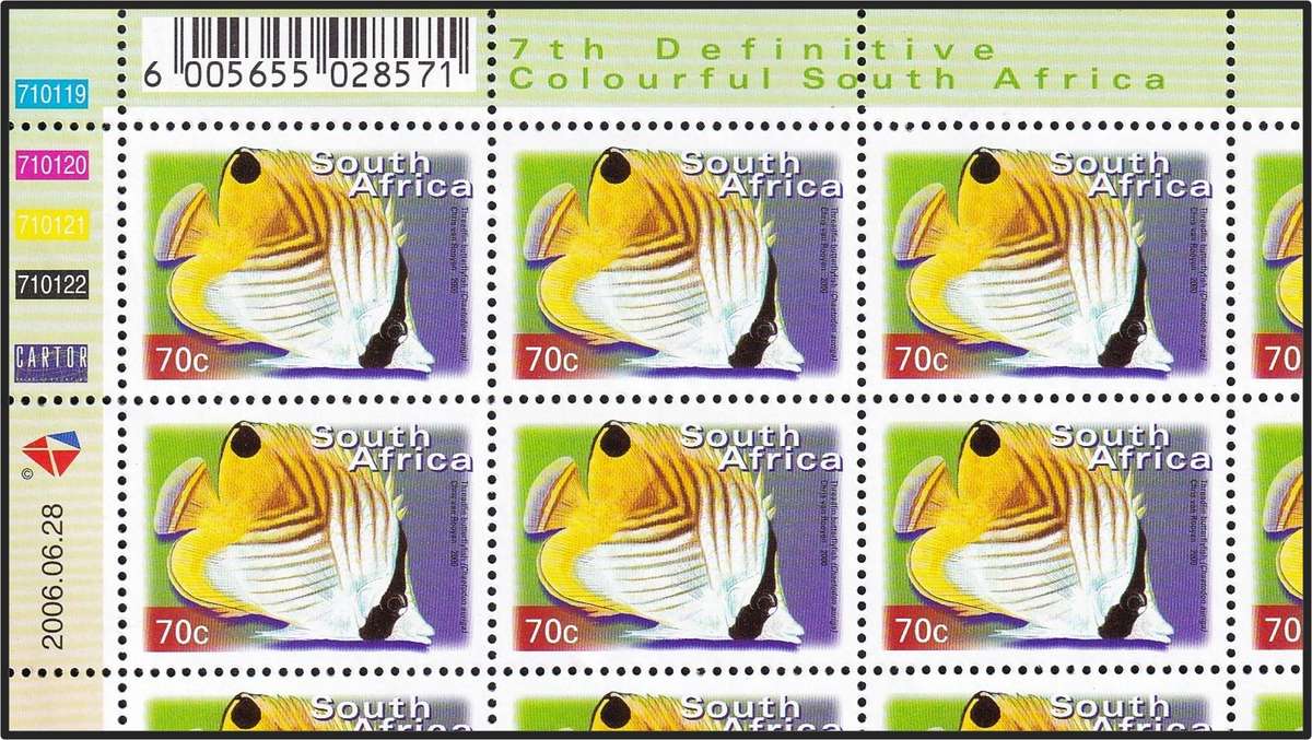 2006/06/28 RSA 70c Full Sheet, Reprint, Scarce Issue (CV For Control @ R200) Sheet CV  R1,667+