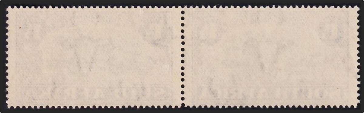 1938 Union Huguenot UMM(**) Pair, UHB Variety - "Cave" Flaw