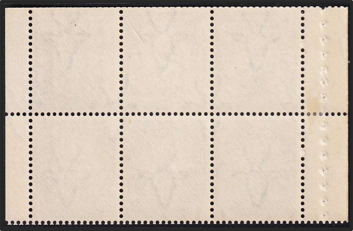 1950 Union ½d UMM(**) Booklet Pane Variety - Wide Green Smudge through Buck