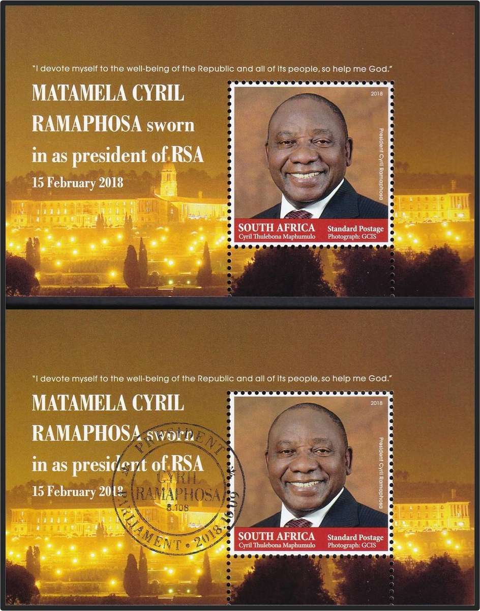 2018 RSA Pres Ramaphosa FDC, Privately Made FDC, Covers & Minisheets
