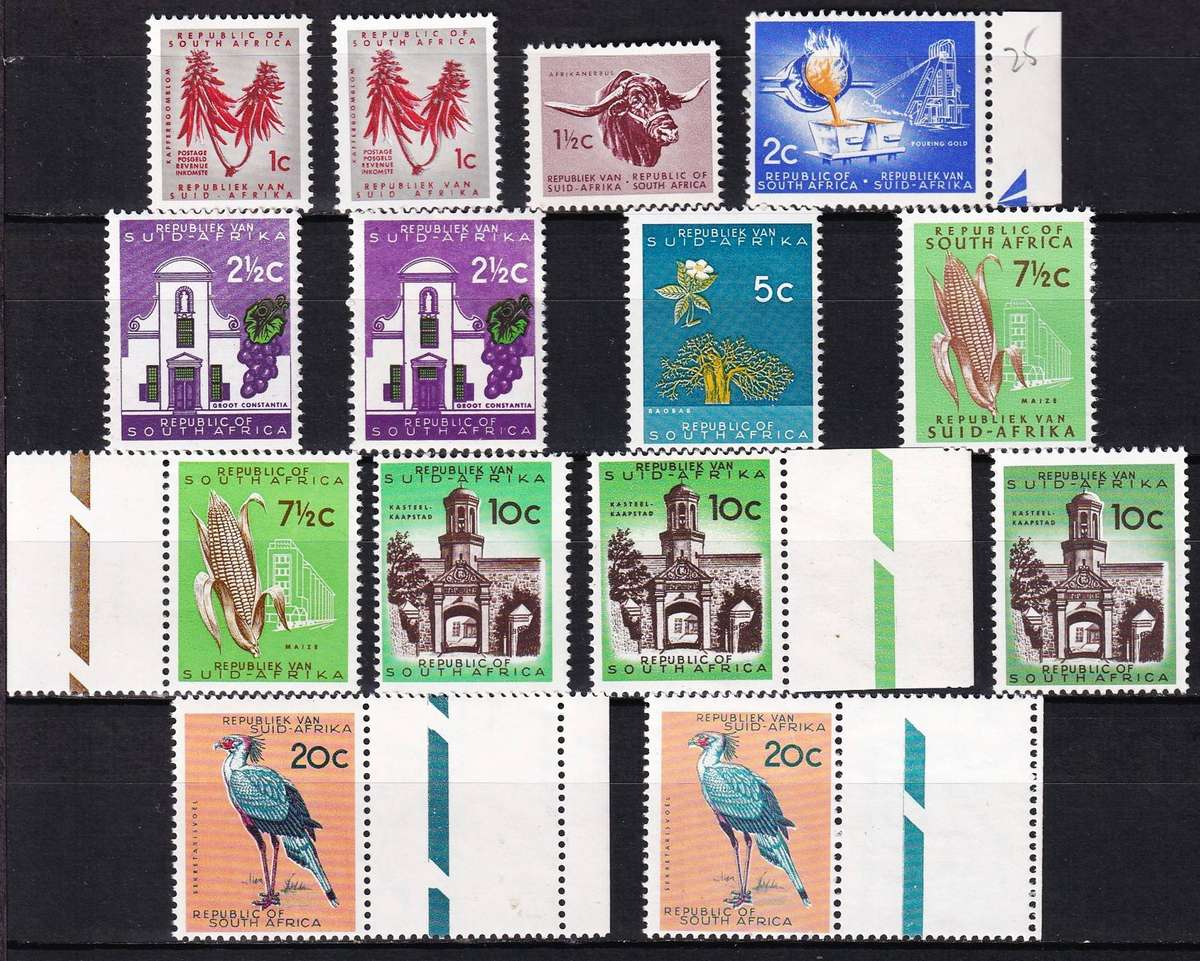 1963/7 RSA 1st Def UMM(**) CC.226/235 UMM(**) & Listed Varieties  @ CV  R3,150-50