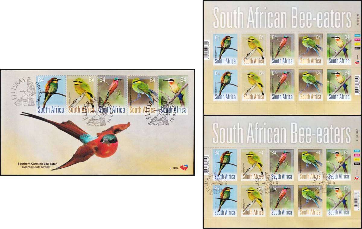 2017 RSA Bee Eaters Sheetlets Mint & Used + FDC @ CV  R1,250