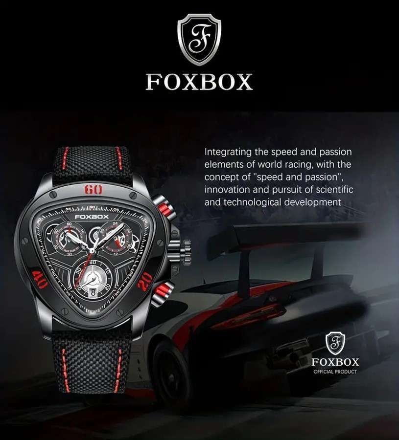 FOXBOX Innovative Military "Snake Head" Sport Chronograph Watch