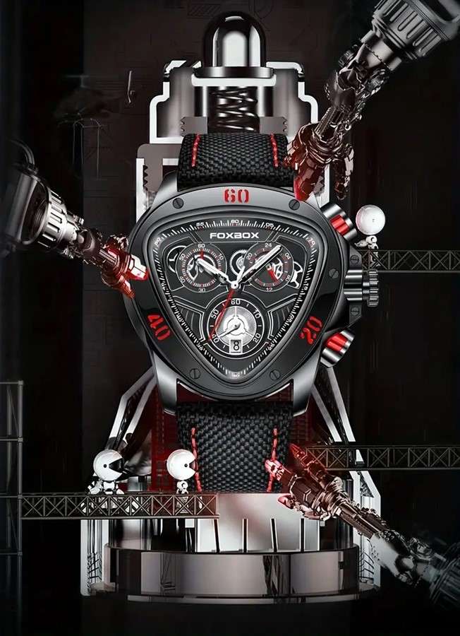 FOXBOX Innovative Military "Snake Head" Sport Chronograph Watch