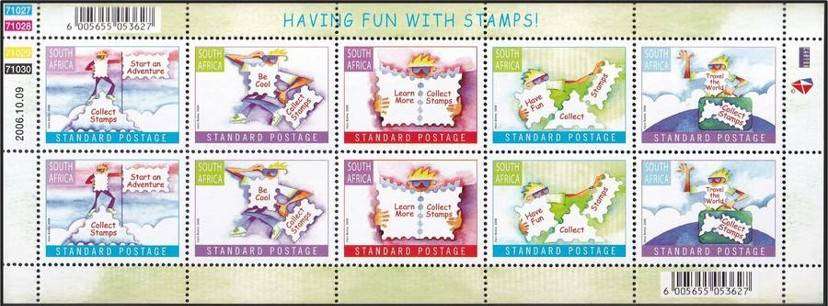 2006 RSA World Post Day Full UMM(**) Sheetlet of 10  @ CV  R240+