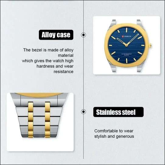 CURREN Ultra Thin Quartz Watch, Japanese Movement