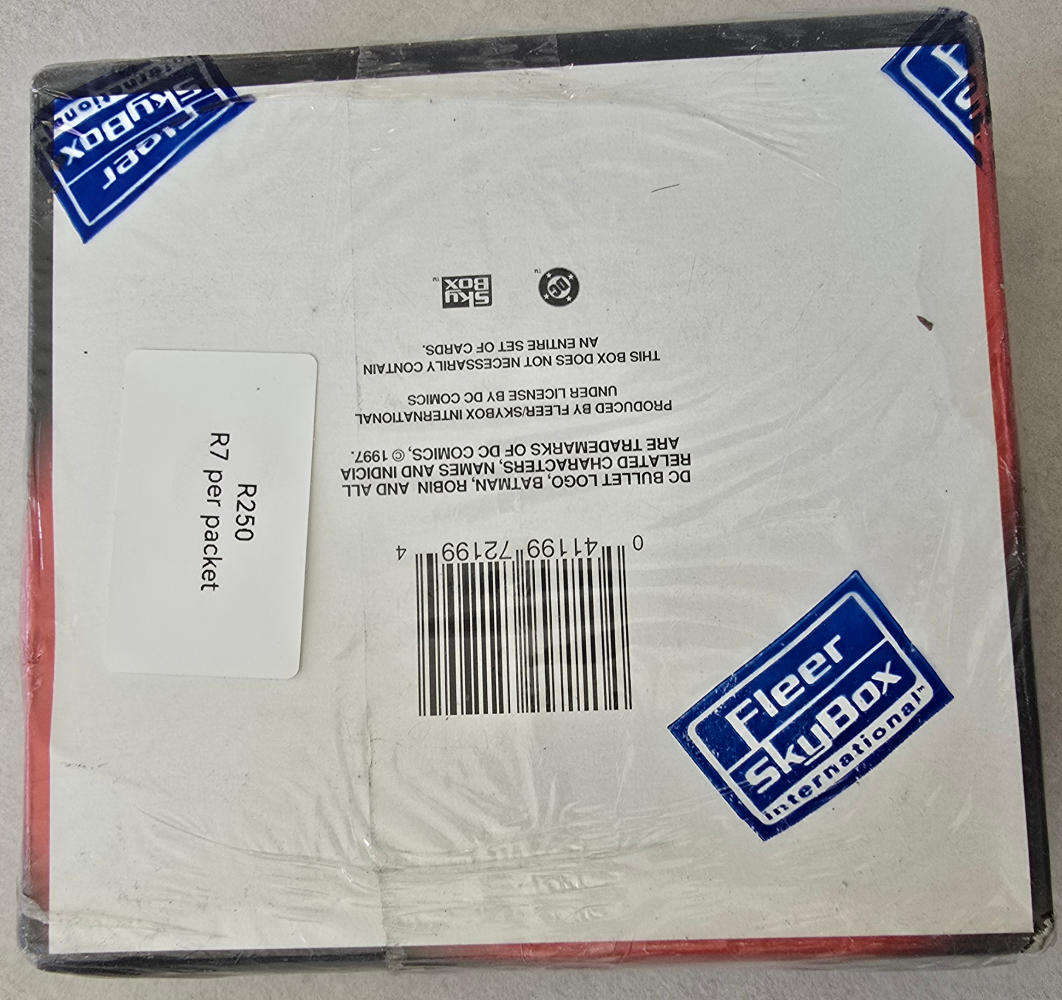 Entire new sealed box of Batman and Robin trading cards