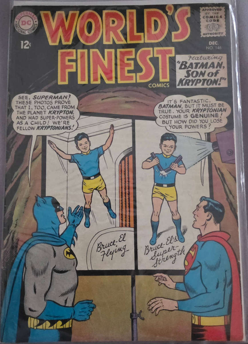 Vintage DC World's finest "featuring Batman son of Krypton!" #146
