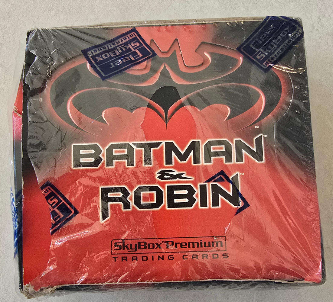 Entire new sealed box of Batman and Robin trading cards