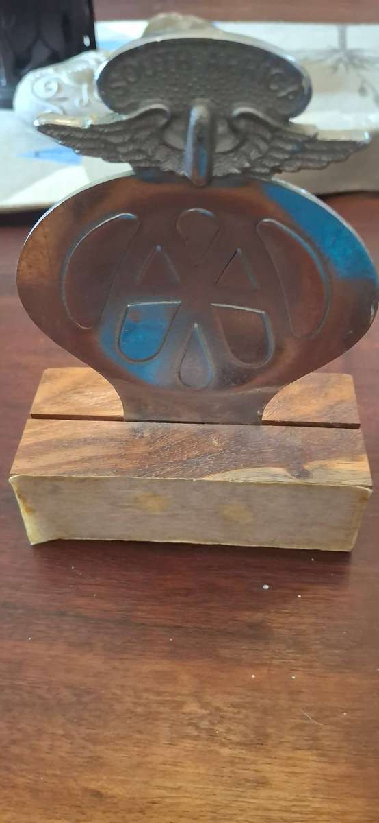 Original Vintage Metal South African AA Car Badge