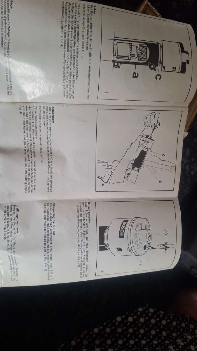 Bosh drill bit sharpener