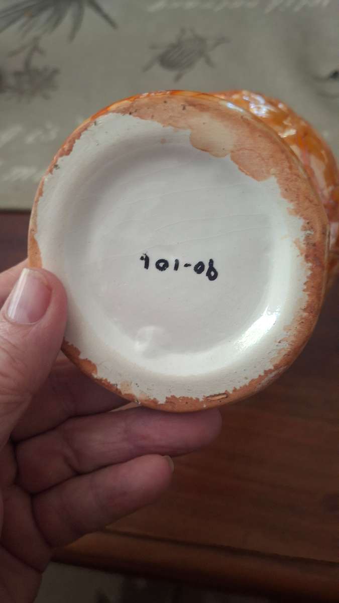 Burn orange porcelain vase