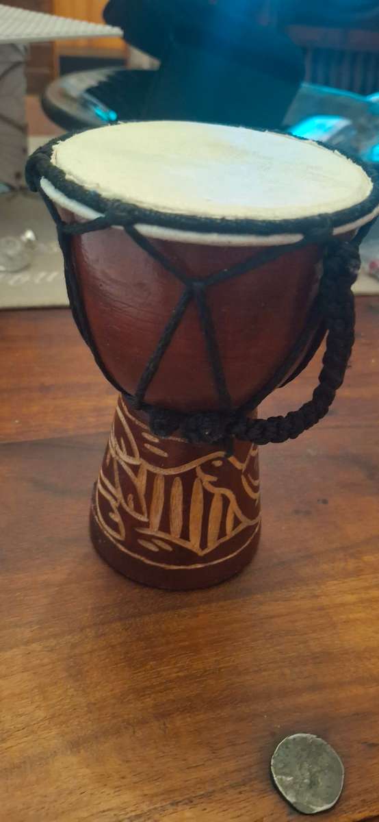 Hand Made Wooden Djembe Drum Jamaica Authentic