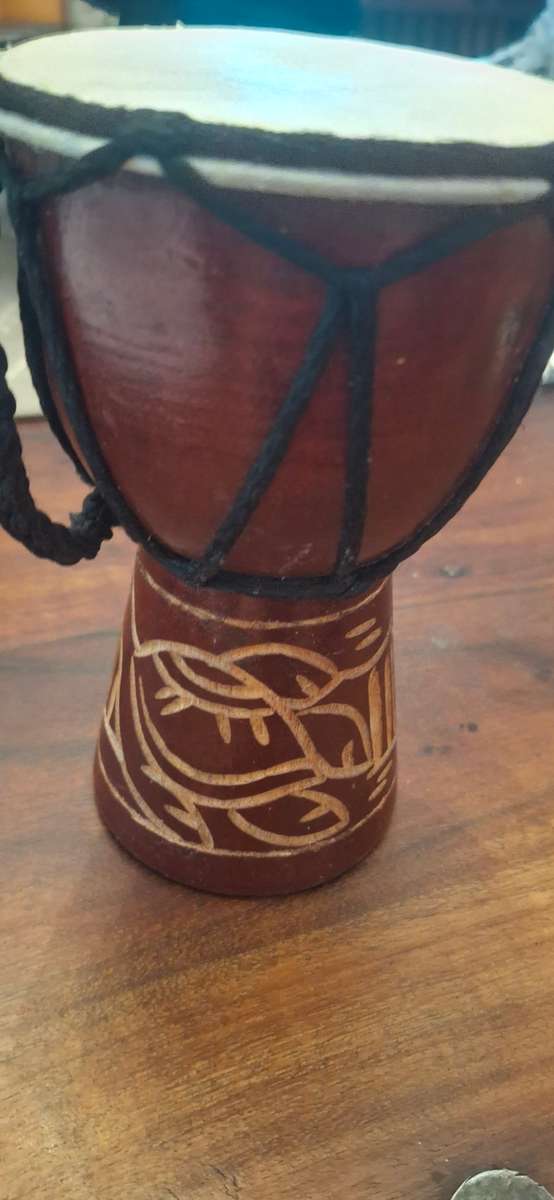 Hand Made Wooden Djembe Drum Jamaica Authentic
