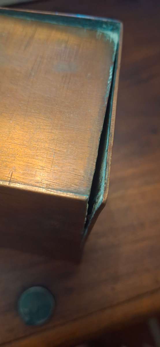 Copper money box vintage