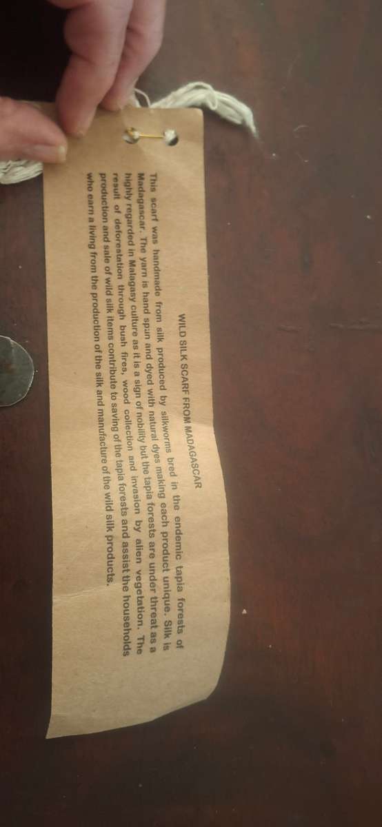 Wild Silk Scarf  - Natural Handmade Silk Scarf -